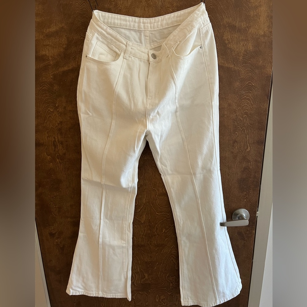 High waisted flare leg jeans